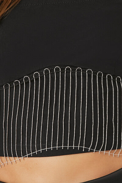 Rhinestone Fringe Tube Top | Forever 21 Womens