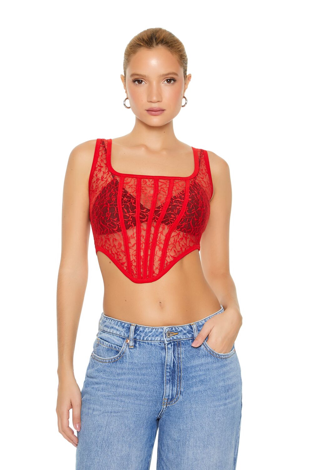 Lace Corset Crop Top | Forever 21 Womens