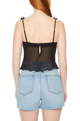 Mesh Ruffle Bustier Cami | Forever 21 Womens