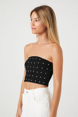 Rhinestone Cropped Tube Top | Forever 21 Womens