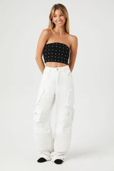 Rhinestone Cropped Tube Top | Forever 21 Womens