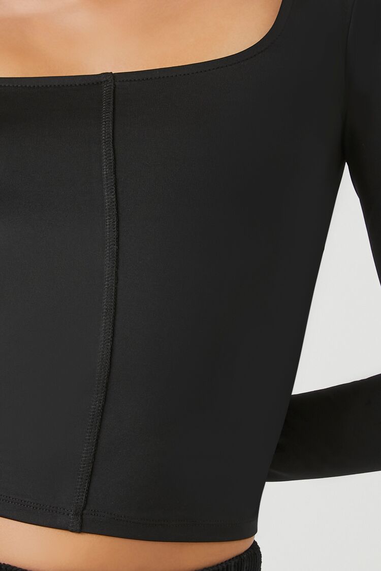 Fitted Long-Sleeve Crop Top | Forever 21 Womens