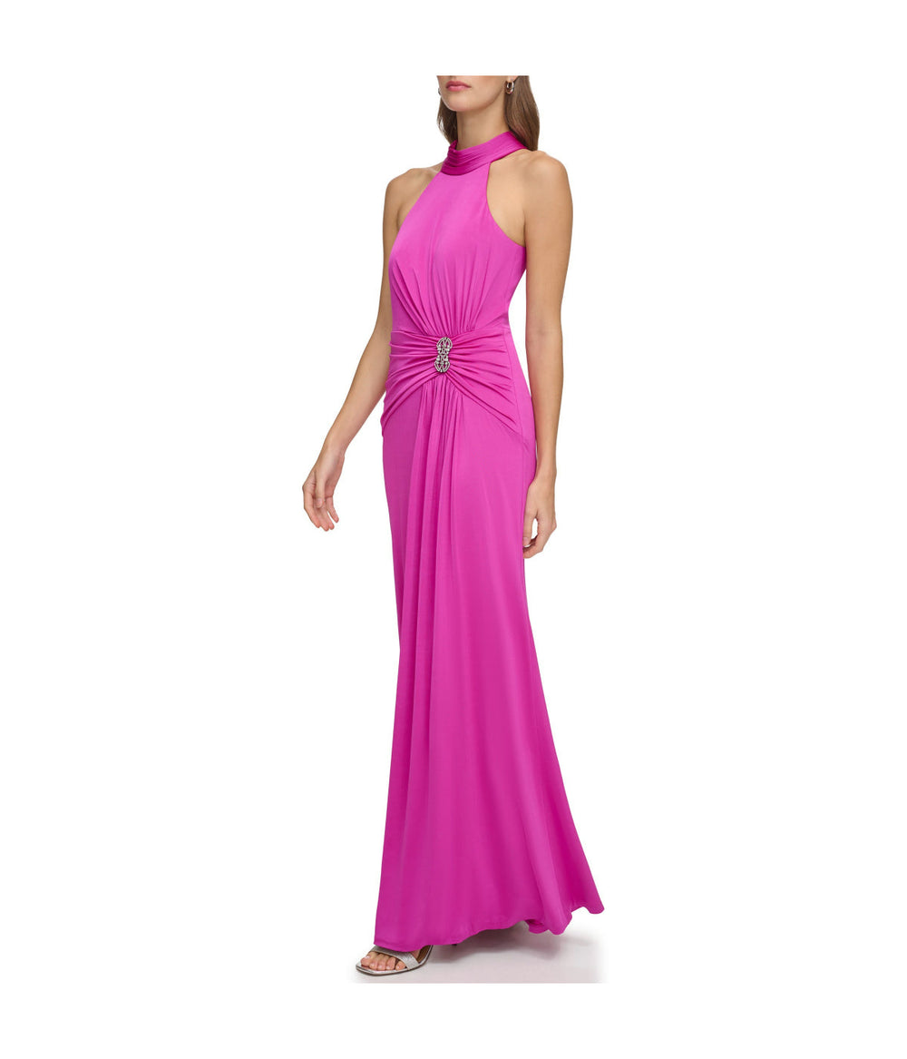 Sleeves High Neck Gown With Drape Front Berry | Forever 21 Womens