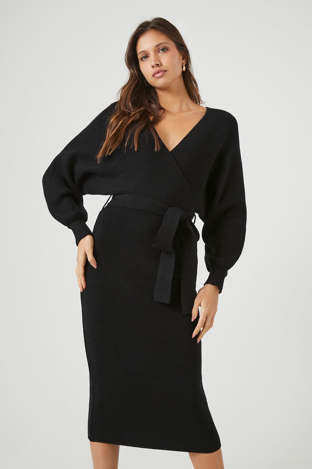 Sweater Midi Wrap Dress | Forever 21 Womens