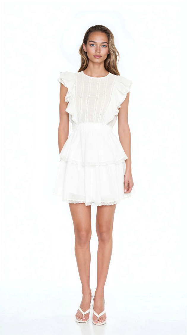 Clip Dot Lace Ruffled Mini Dress | Forever 21 Womens