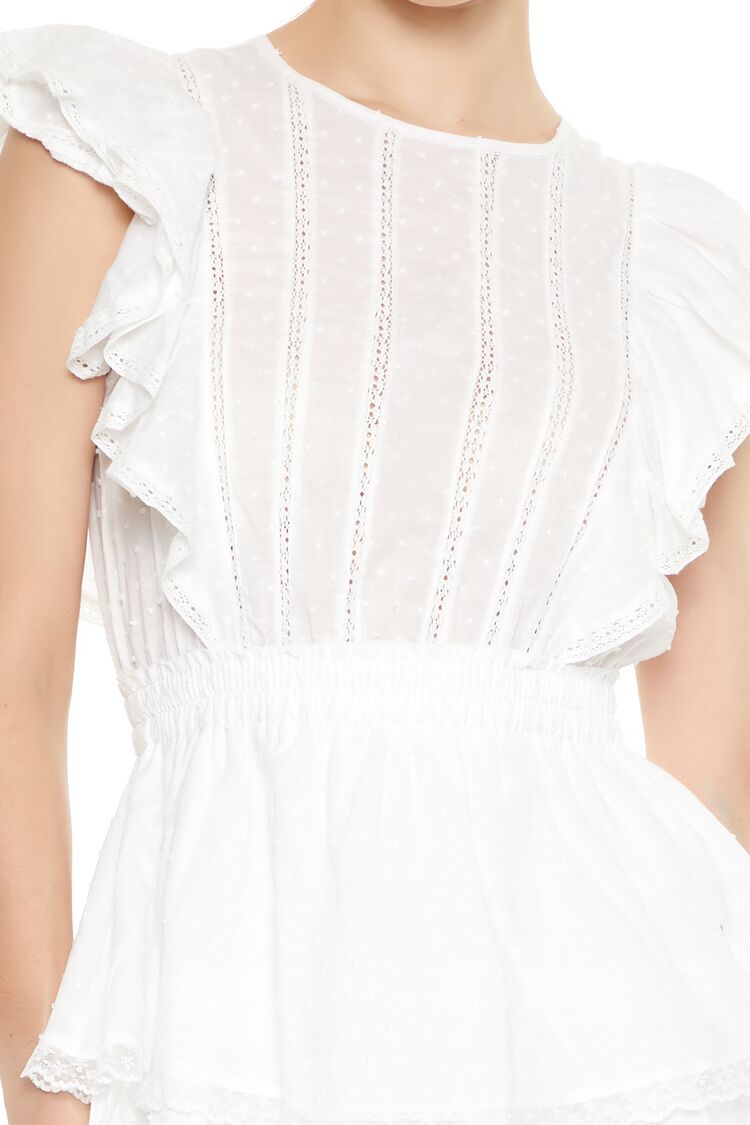 Clip Dot Lace Ruffled Mini Dress | Forever 21 Womens