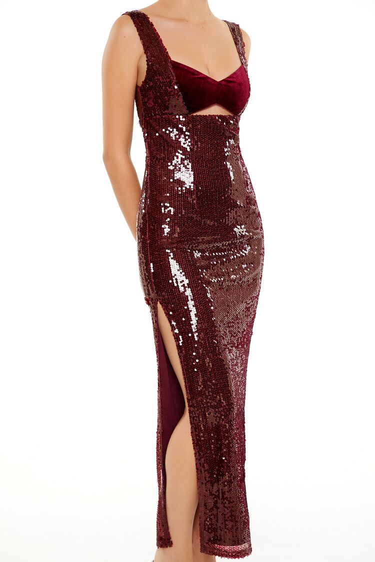 Sequin Cutout Maxi Dress | Forever 21 Womens