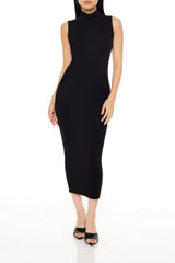 Ribbed Knit Mock Neck Midi Dress | Forever 21 Womens