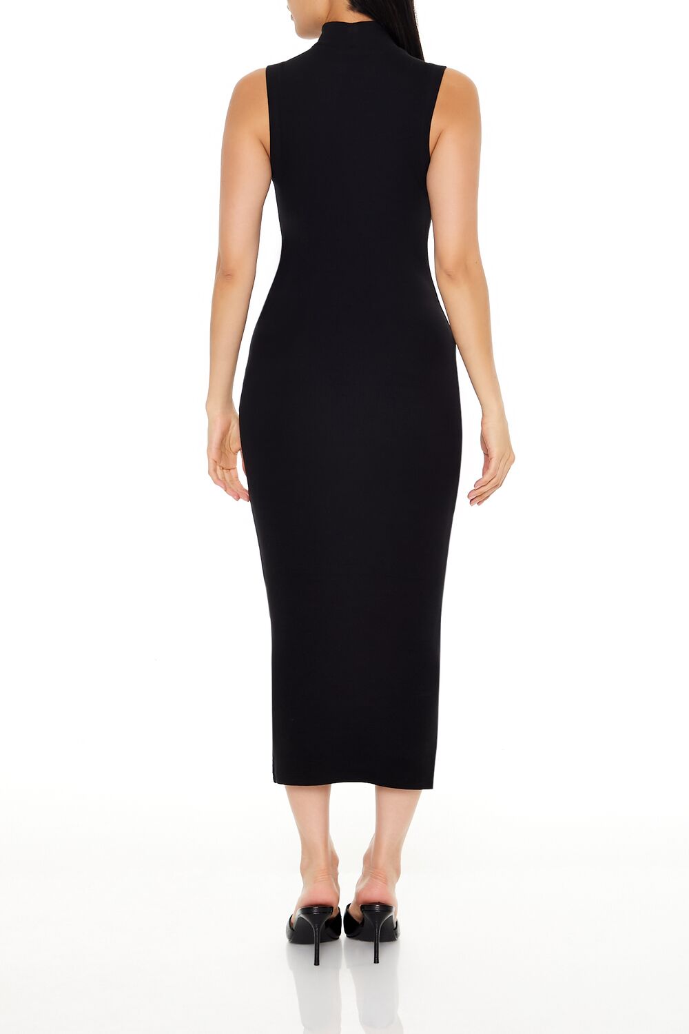 Ribbed Knit Mock Neck Midi Dress | Forever 21 Womens