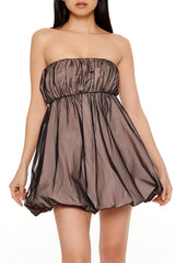 Organza Bubble-Hem Mini Dress | Forever 21 Womens