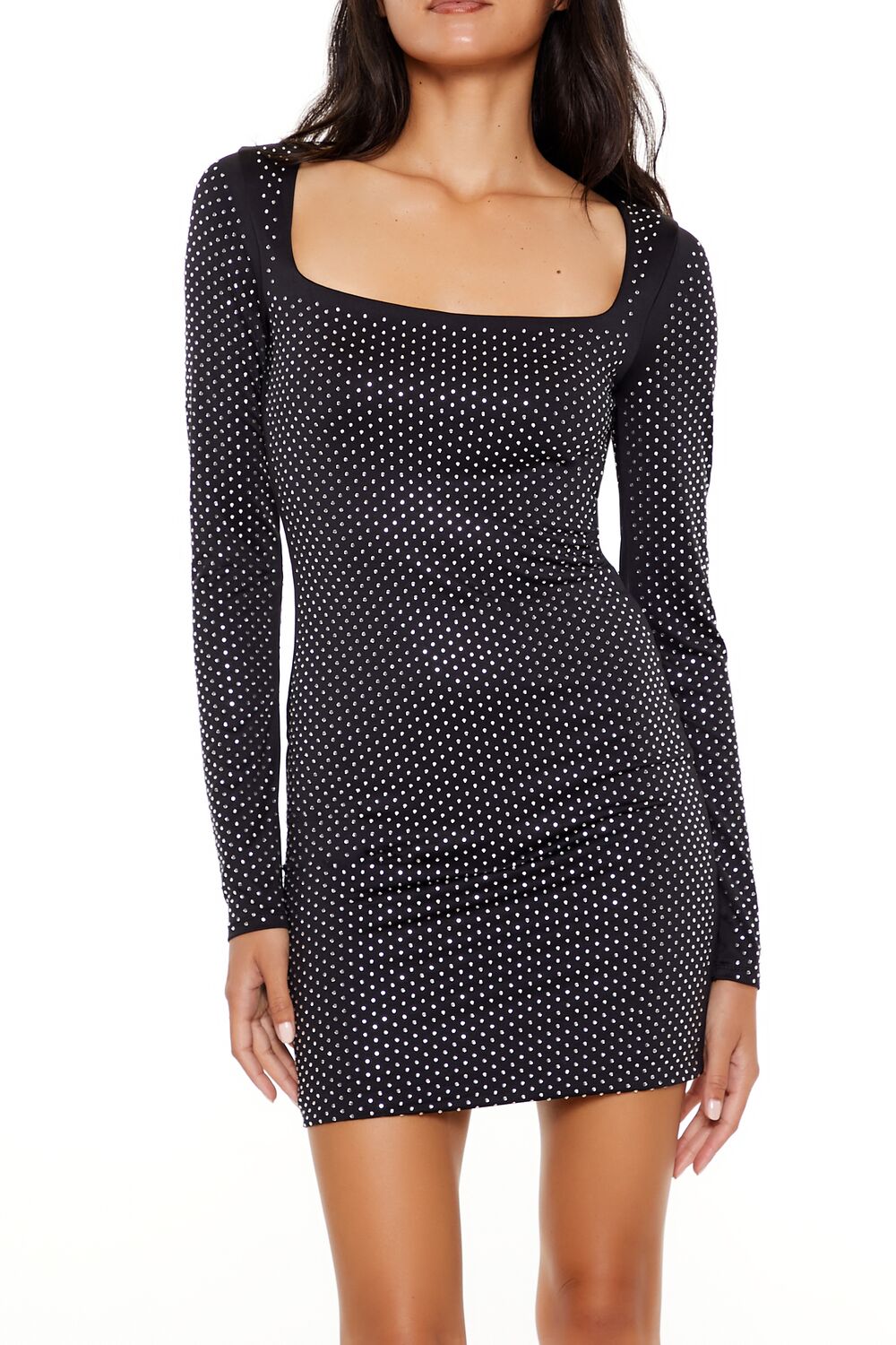 Contour Sculpt Rhinestone Mini Dress | Forever 21 Womens