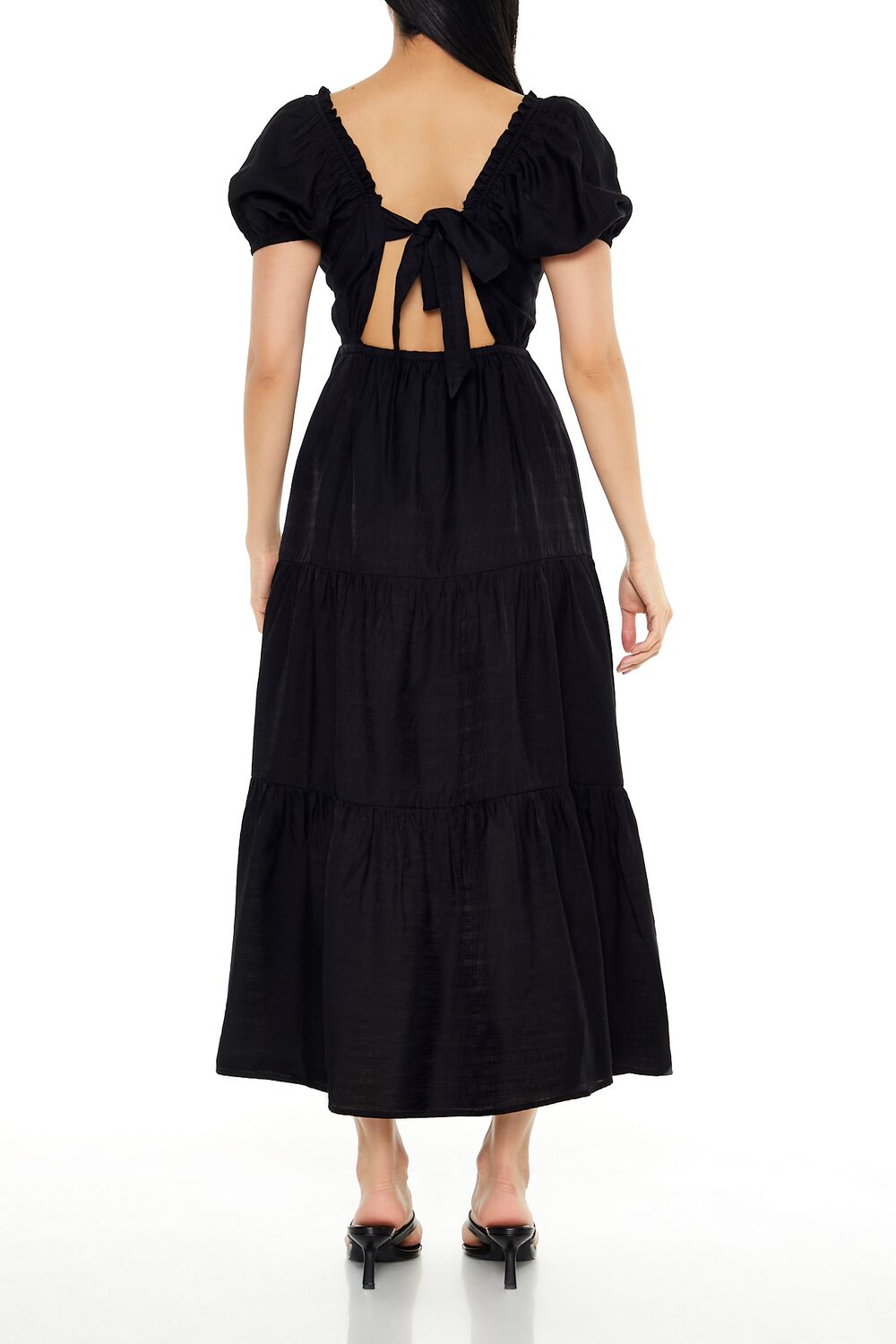 Tiered Puff-Sleeve Maxi Dress | Forever 21 Womens