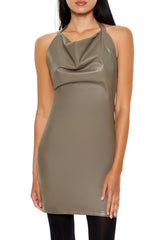 Faux Leather Halter Mini Dress | Forever 21 Womens