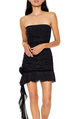 Rhinestone Ruffle Tube Mini Dress | Forever 21 Womens