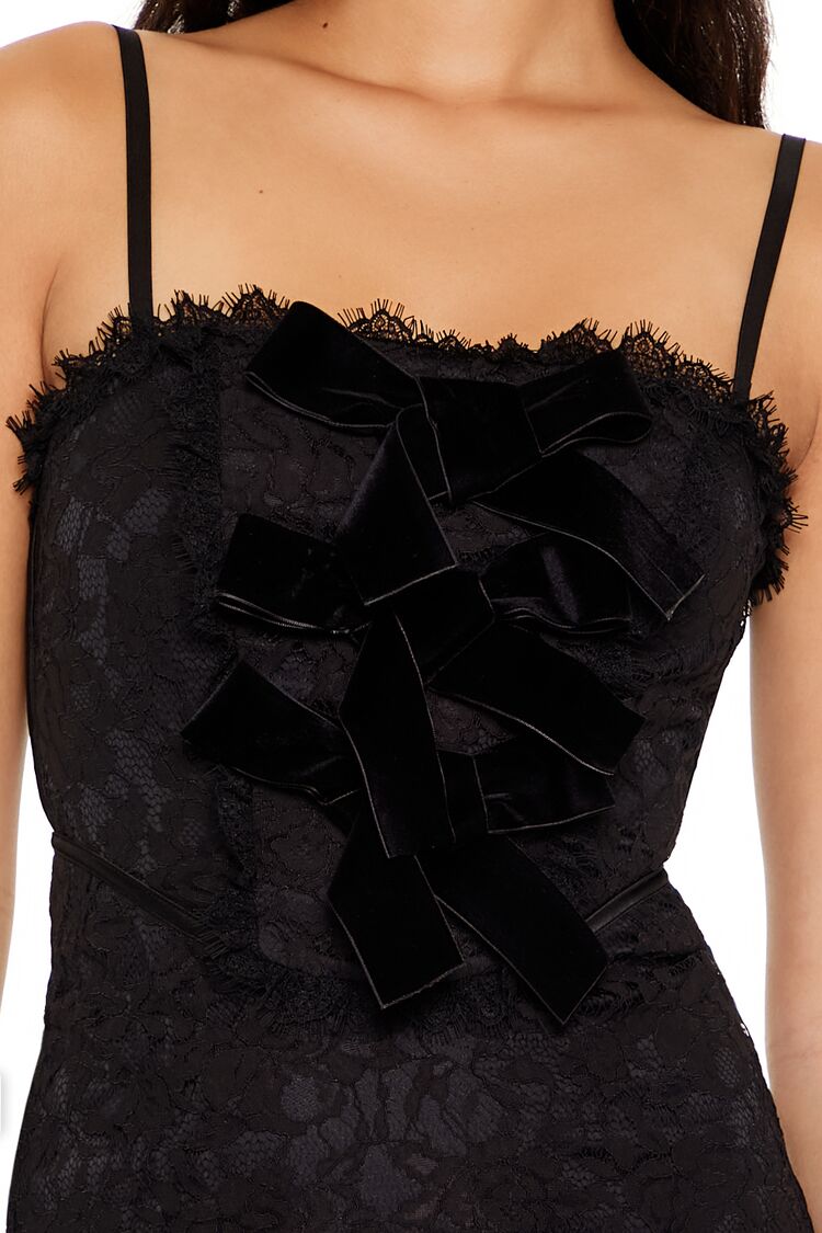 Eyelash Lace Bow Mini Dress | Forever 21 Womens