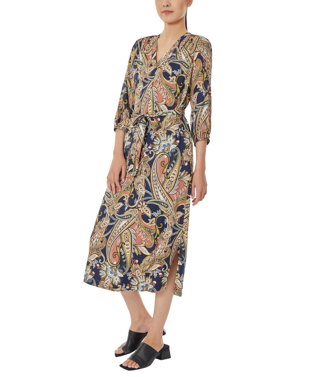 V-Neck Midi Dress with Tie Waist | Forever 21 Womens