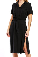 Short Sleeve Half Button Pop Over Shirt Dress | Forever 21 Womens