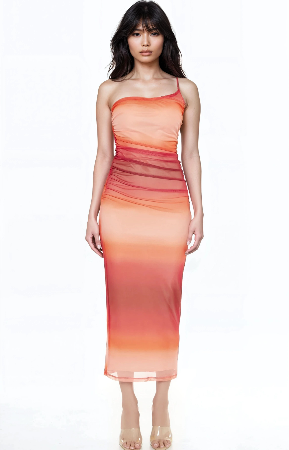 Gradient One-Shoulder Midi Dress | Forever 21 Womens