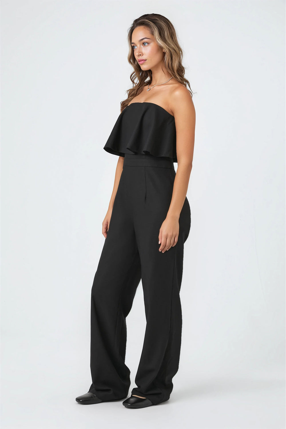 Flounce Wide-Leg Tube Jumpsuit | Forever 21 Womens