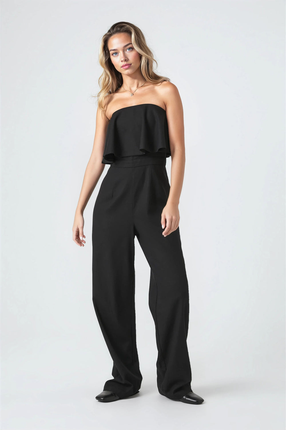 Flounce Wide-Leg Tube Jumpsuit | Forever 21 Womens