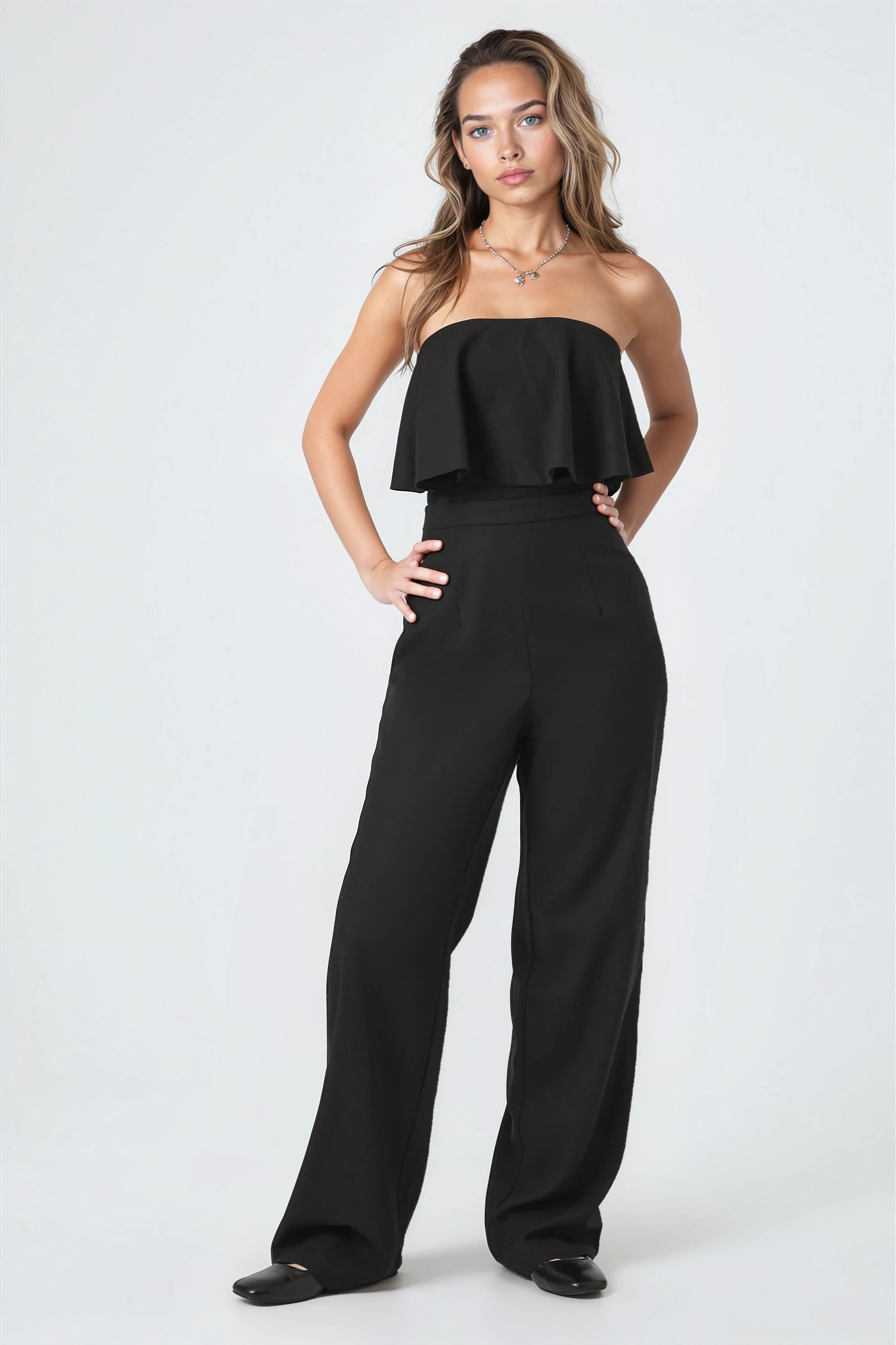 Flounce Wide-Leg Tube Jumpsuit | Forever 21 Womens