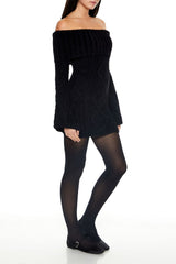Off-the-Shoulder Mini Sweater Dress | Forever 21 Womens