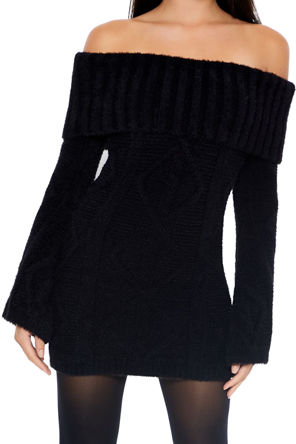 Off-the-Shoulder Mini Sweater Dress | Forever 21 Womens