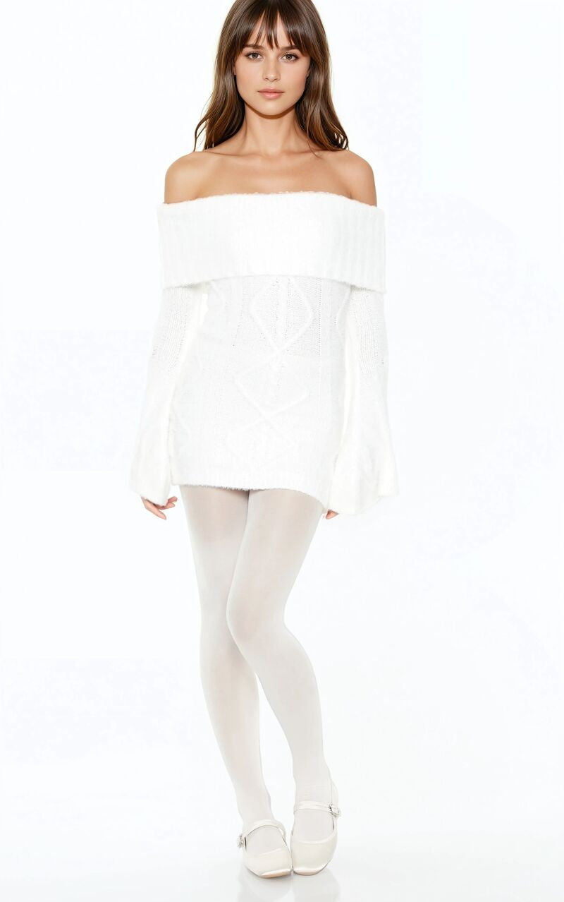 Off-the-Shoulder Mini Sweater Dress | Forever 21 Womens