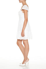 Eyelet Bustier Flounce Mini Dress | Forever 21 Womens