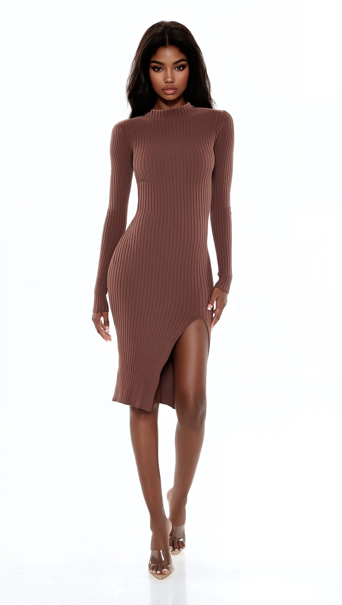 Ribbed Knit Midi Sweater Dress | Forever 21 Womens