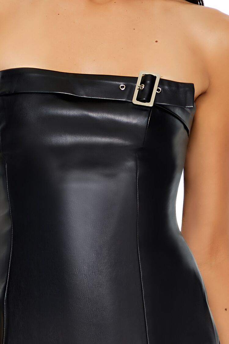 Faux Leather Tube Mini Dress | Forever 21 Womens