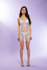 Rhinestone Fishnet Mini Dress | Forever 21 Womens