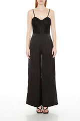 Satin & Lace Bustier Jumpsuit | Forever 21 Womens
