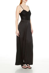Satin & Lace Bustier Jumpsuit | Forever 21 Womens
