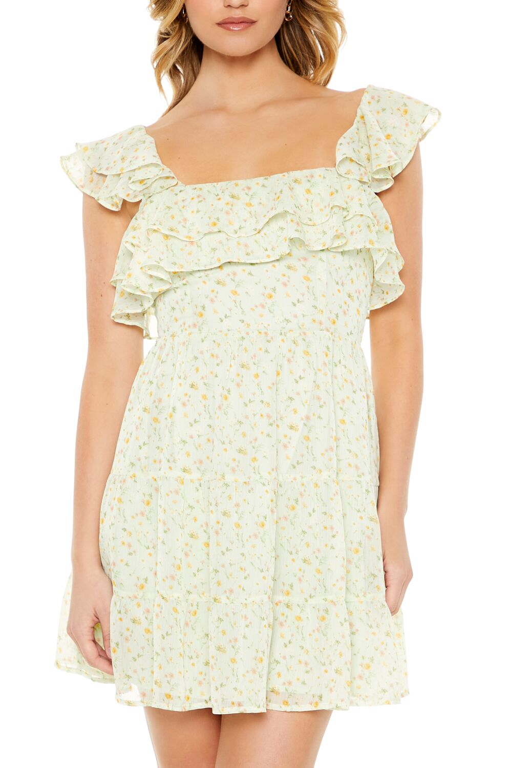 Ditsy Floral Ruffle Mini Dress | Forever 21 Womens