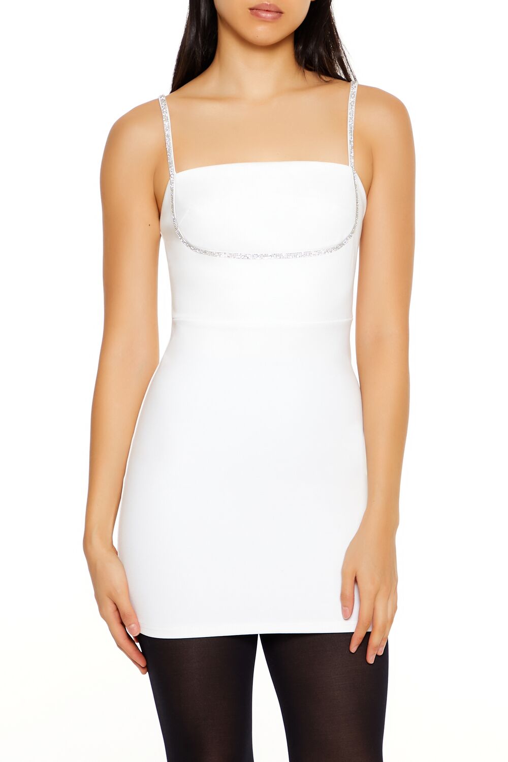 Rhinestone-Trim Cami Mini Dress | Forever 21 Womens