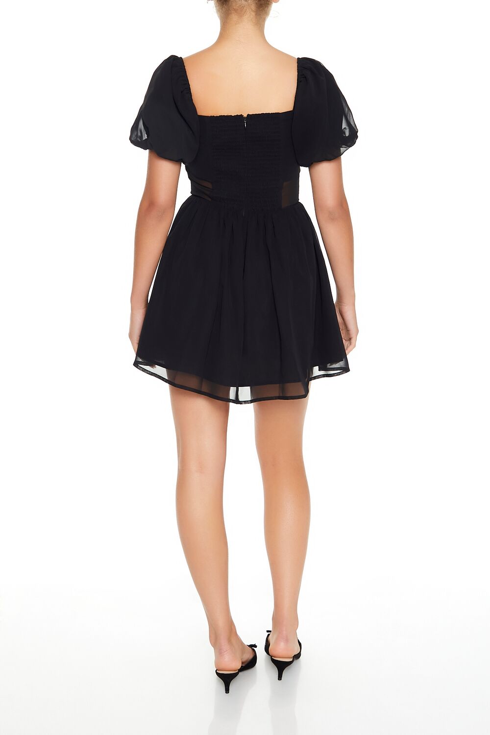 Puff-Sleeve Babydoll Mini Dress | Forever 21 Womens