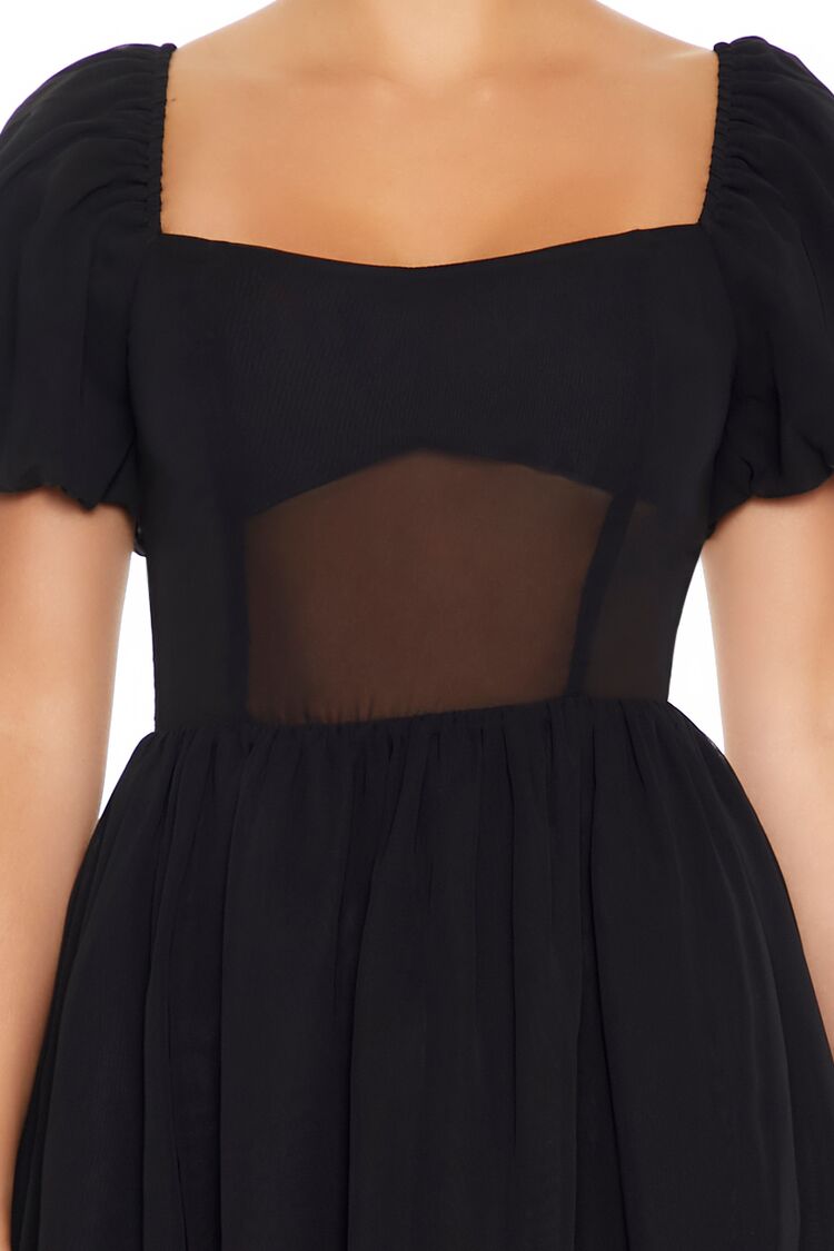 Puff-Sleeve Babydoll Mini Dress | Forever 21 Womens