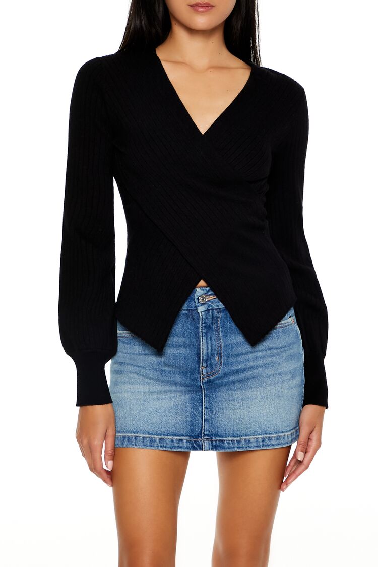 V-Neck Notched-Hem Sweater | Forever 21 Womens