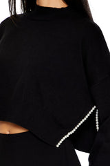 Faux Pearl-Trim Cropped Sweater | Forever 21 Womens