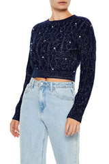 Glitter Knit Rhinestone Sweater | Forever 21 Womens