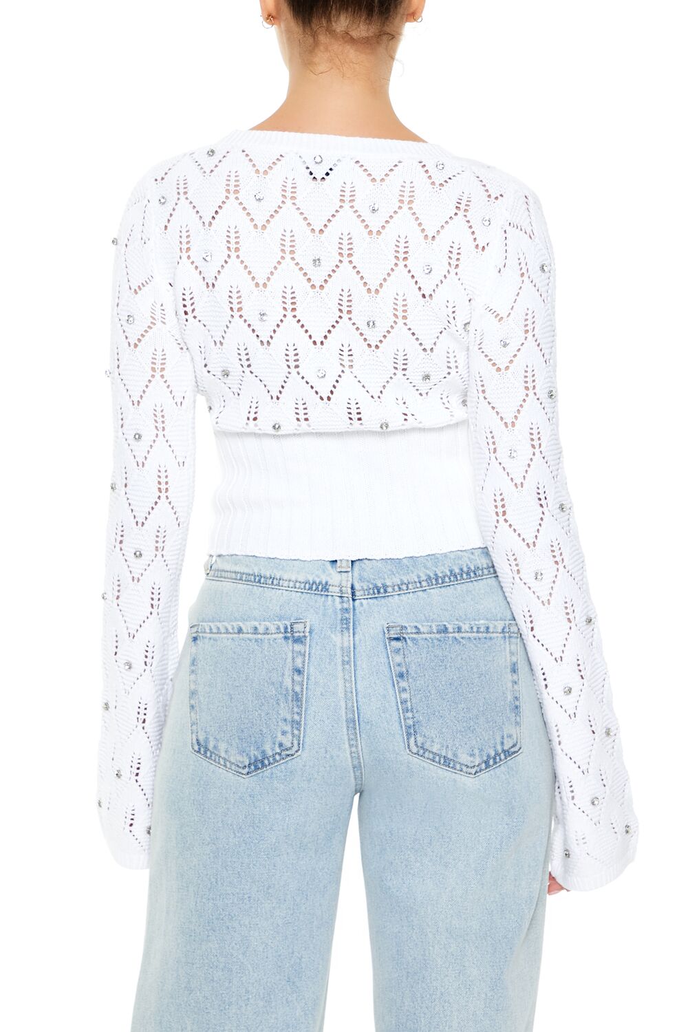 Rhinestone Cropped Sweater | Forever 21 Womens