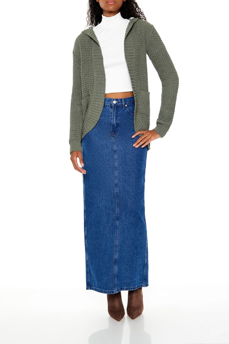 Hooded Open-Front Cardigan Sweater | Forever 21 Womens