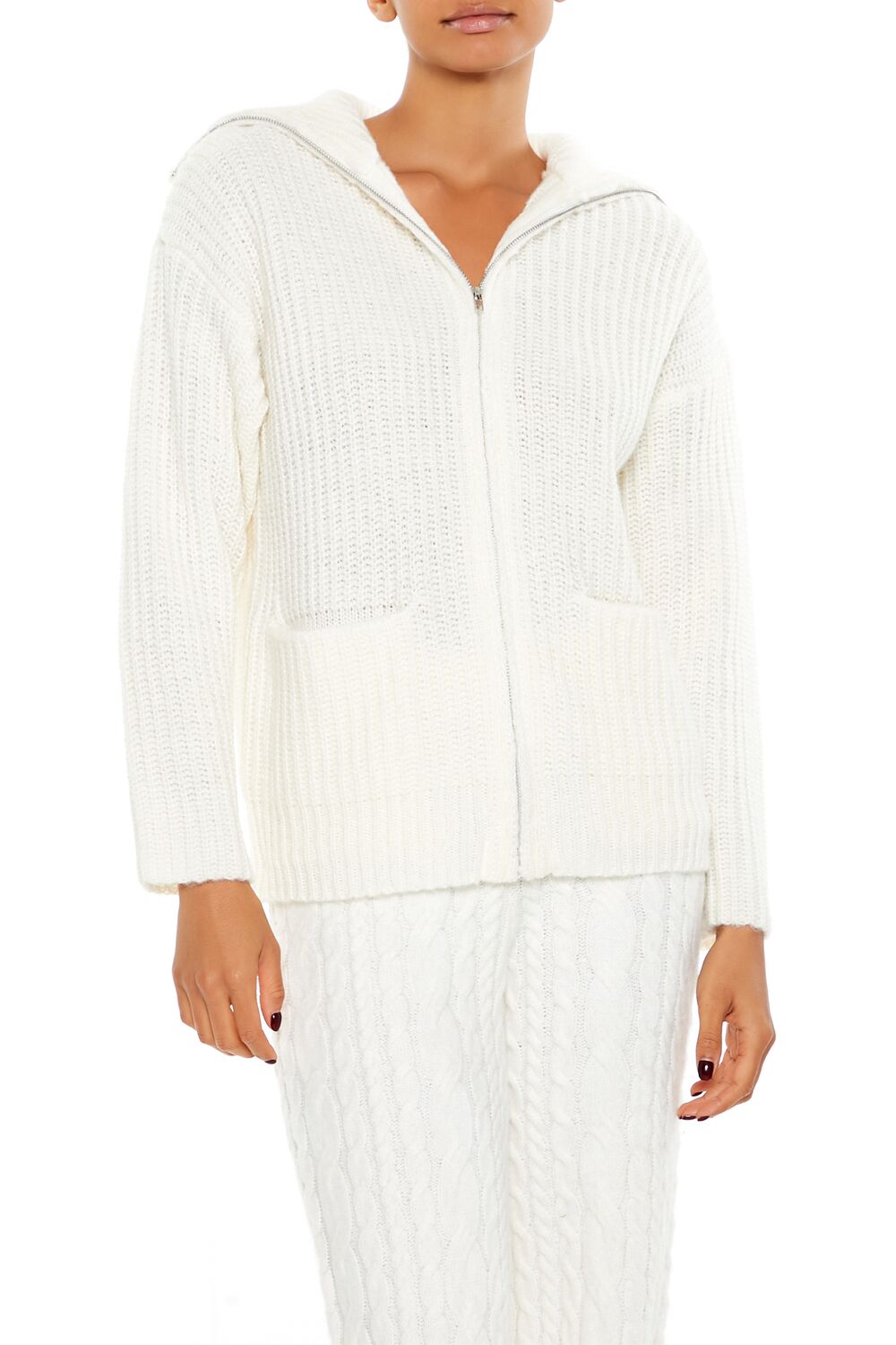 Ribbed Knit Zip-Up Sweater | Forever 21 Womens