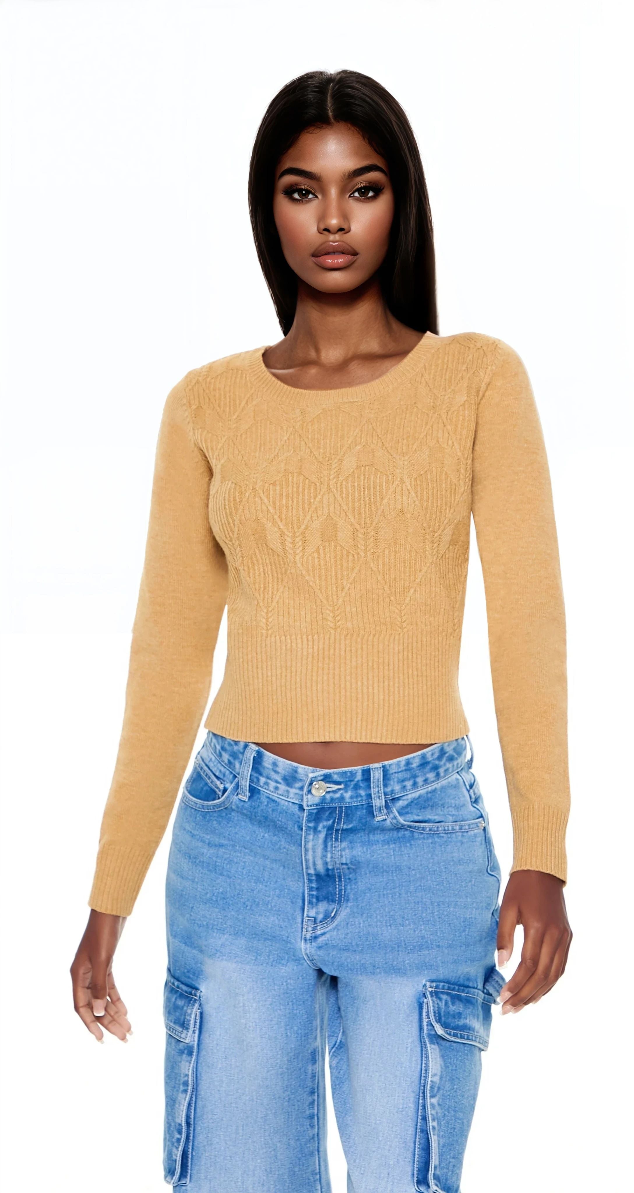 Cropped Lattice Sweater | Forever 21 Womens