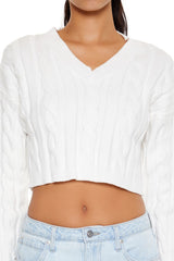 Cropped Cable Knit Sweater | Forever 21 Womens