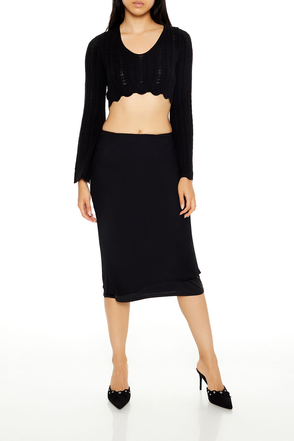 Lace-Up Cropped Sweater | Forever 21 Womens