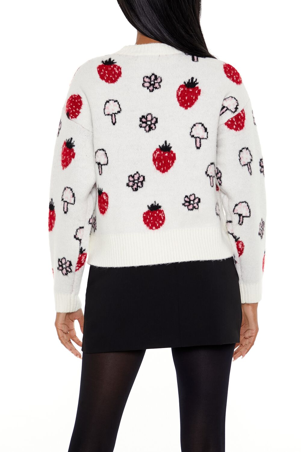 Strawberry & Mushroom Print Sweater | Forever 21 Womens