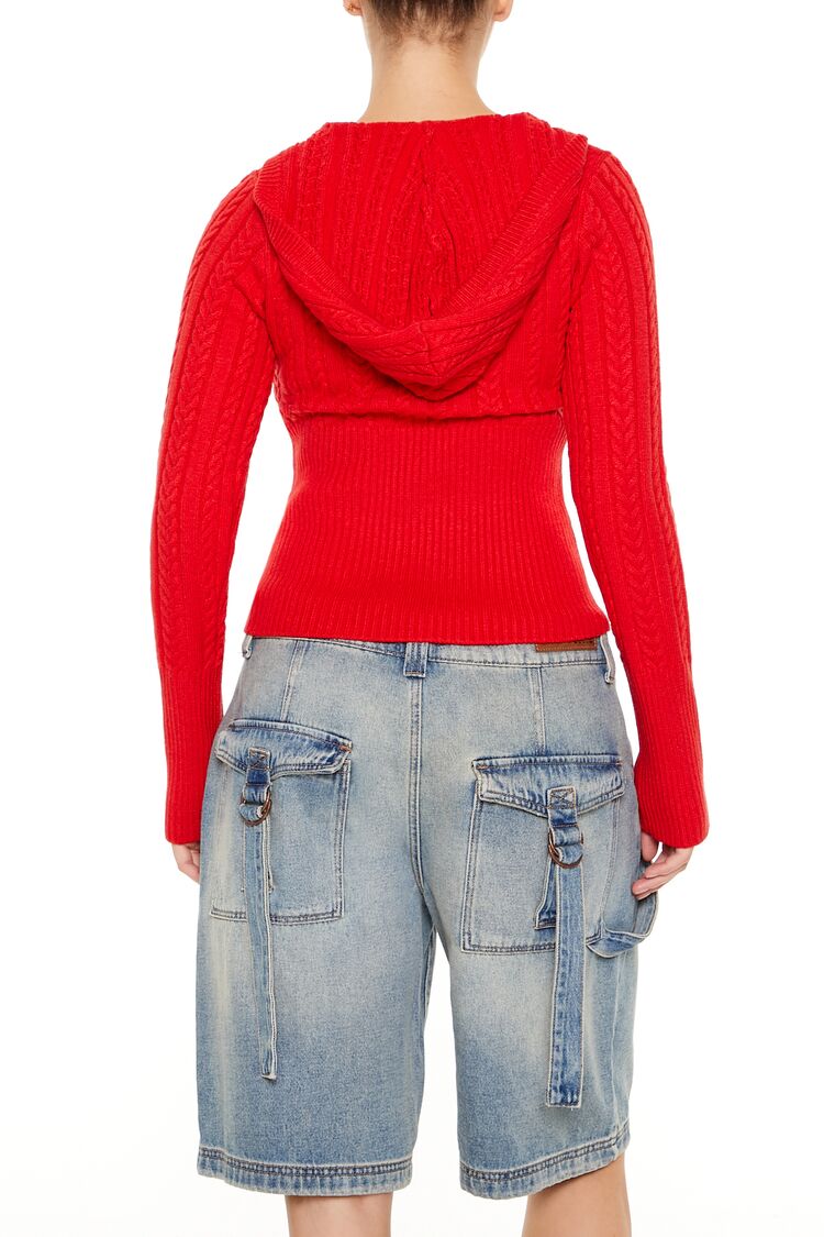 Hooded Cable Knit Sweater | Forever 21 Womens