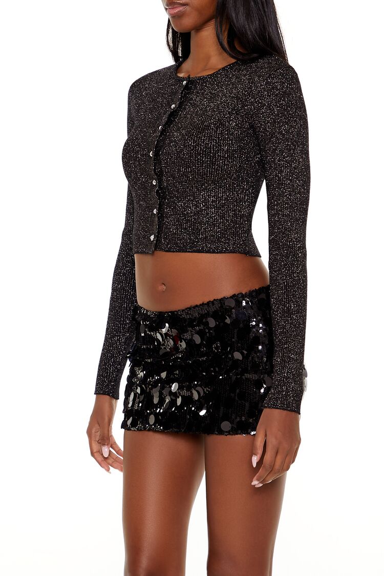 Faux Pearl Glitter Cardigan Sweater | Forever 21 Womens